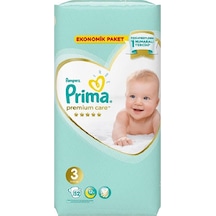 Prima Premium Care Bebek Bezi Ekonomik Paket 3 Beden 52 Adet