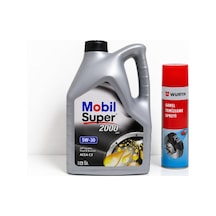 Mobil Süper 2000 XE Acea C3 5W-30 DPF Motor Yağı 5 L + Würth Balata Spreyi 500 ML