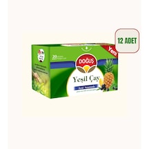 Yeşil Çay Açai Ananaslı Dökme Siyah Çay 12 x 20'li