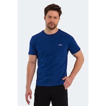 Slazenger Paınt I Erkek Baskılı Indigo Tişört Indigo