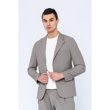 Cekmon Erkek Slim Fit Cepli Düğmeli Bürümcük Kumaş Klasik Ceket 001