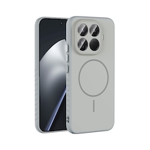 Xiaomi 15t Pro Kılıf Kamera Lens Korumalı Magsafe Destekli Silikon Pazarplus Gümüş