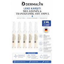 Dermalyn 5 Adet Leke Karşıtı Traneksamik Asit İçeren Cilt Aydınlatıcı Ampul Serum Dermaroller