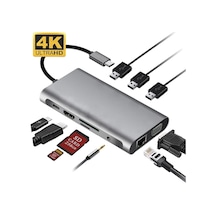 Valkyrie 10 In 1 Usb 3.0 Hdmı 4K Sd Apple Uyumlu MacBook Type-C Hub Çevirici Ç