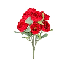 Yapay Çiçek 10 Dallı Catalina Rose 45 Cm Kırmızı