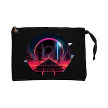 Techno Album World Siyah Clutch Astarlı Cüzdan / El Çantası