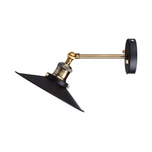 Retro Mafsallı Dekoratif Metal Duvar Aplik Siyah