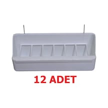 Uzun Beyaz Yemlik 6 Gözlü 12 Adet