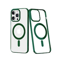 Apple iPhone  Uyumlu - 14 Pro Max Kılıf Element Magneticsafe Sert Kapak - Köknar Yeşili