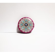 Cep Aynası Lotus Desenli Pembe