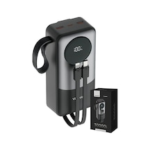 Venandin Pwb30a1 30.000 Mah Led Göstergeli 22.5w Hızlı Kendinden Kablolu Powerbank Siyah