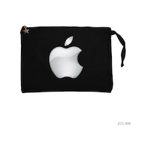 Apple Logo 3d Siyah Clutch Astarlı Cüzdan / El Çantası