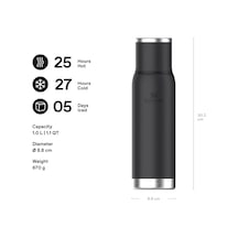 Adventure To-go Termos 1 Litre - Siyah 2.0 Paslanmaz Çelik Çok Renkli