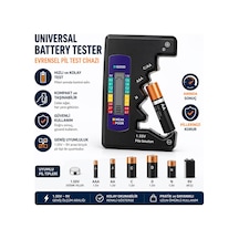 Evrensel Dijital Pil Test Cihazı Aa Aaa C D N 9v Ve Düğme Pil Uyumlu