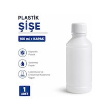Plastik Şişe 100 ML + Kapak 1 Adet