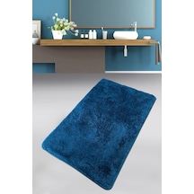 Pasific Dark Blue 60x100 cm Banyo Halısı Paspas Yıkanabilir