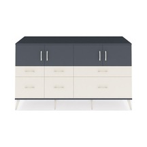 Kronos Konsol 4 Raflı 6 Çekmeceli 4 Kapaklı 176x59x99 Antrasit-an Antrasit-antrasit/aytaşı