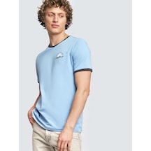 Zolla Erkek Pamuklu Triko Tişört 431696002 Mavi