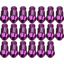 Cbtx D1 Spec P1.5 M12x1.25 Yarış Tekerlek Somunu, Uzunluk: 50mm Mor