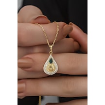 Nereze 925 Ayar Gümüş Gold Osmanlı Tuğralı Kolye