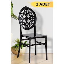 2 Adet Venüs Siyah Pratik Sandalye / Balkon-Bahçe-Mutfak