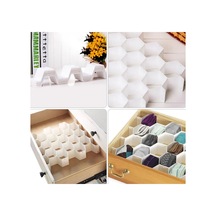 Petek Çekmece Kafes Ayırıcı Kutu Ayırıcı Bölme Aparatı Iç Çamaşırı Çorap Organizatör 8 Parça Çok Renkli - 919283433 Çok Renkli