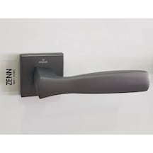 Arpat Zenn Mat Füme İtalyan Kare Rozetli Alüminyum Wc Kapı Kolu T
