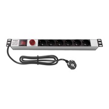 Amp Connect 19" 1u 6'lı Schuko Anahtarlı Volt/amper Gösterheli Kabinet Grup Prizi Pdu