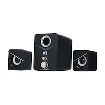 Tenfowee Sada D-221 3'lü Usb Hoparlör Seti - Bilgisayar Ve Telefonlar İçin 3.5mm Bağlantılı, Ortam Aydınlatmalı