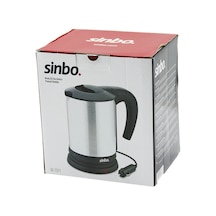 Sinbo Sk-7371 12v Araç İçi Kettle Paslanmaz Çelik Su Isıtıcısı 0.8lt 120w Çakmaklık Fişli Plastik Kapak - Kulp Bx40
