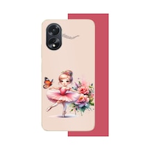 Oppo A38 Uyumlu Minik Balerin2 Baskılı Silikon Kılıf Renkli