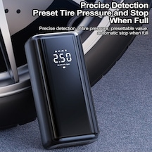 Taşınabilir 150psı Hava Kompresörü: 4500mah Şarjlı Led Işık - Araba, Bisiklet