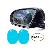 Baseus 95x95mm Araç Oto Yan Dikiz Ayna Yağmur Su Kaydırıcı Sis Önleyici Film 2 Adet Set- 5775 Renkli