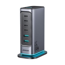 65w Gan Çok Portlu Şarj İstasyonu, 4 Usb-a Portu, 2 Usb-c Portu, 1,5 M Kablo