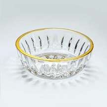 Elif Altın Yaldızlı 6 Parça Cam Lokumluk Royaleks-81084 Renkli