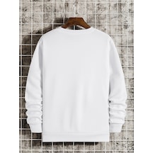 Startmore Adrift Coko Serisi Bear Print Lined Sweatshirt Beyaz