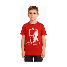 Monox Çocuk Unisex Atatürk Baskılı Tişort Kırmızı