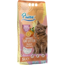 Prime Portakal Kokulu Kalın Topaklaşan Bentonit Kedi Kumu 5 L