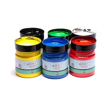 Yıkanabilir Parmak Boyası 6 Renk X 250 Ml Kavanoz Pratik Kullanım Karışık
