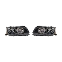 Bmw E46 Eagle Eyes Komple Far Seti, Kristal Siyah, Motorlu Coupe,