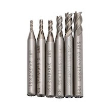 CNC Karbür End Mill HSS Karbür 2mm-6mm Çap Freze Kesici 6 Adet