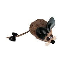 Kedi Oyuncağı Bıyıklı Peluş Fare 4,5 X 6-15 Cm Taba