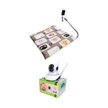 Evcil Hayvan İzleme Güvenlik Kamerası Ve Isıtıcılı Kedi Köpek Minderi Set 45cmx45cmx5cm