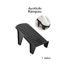 1 Adet Tekli Ayakkabı Düzenleyici - Dolap İçi Organizer Düzenleyici Ayakkabı Rampası Siyah Siyah