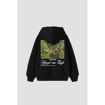 Startmore V. Van Gogh Roses Baskılı Oversize Unisex Siyah Siyah
