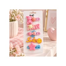 Sevimli Ayıcık Figürlü Çocuk Saç Tokası Seti 5 Adet Pembe - 923595328 Pembe - 923595328 Pembe