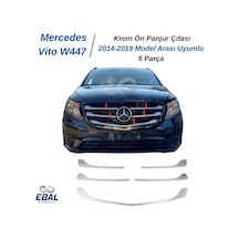 Ebal Otomotiv Mercedes Vito W447 Krom Ön Panjur 5 prç. 2014 Üzeri P. Çelik