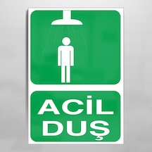 Acil Duş Uyarı Levhası 30x40cm