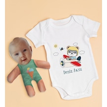 Bitmeyenkartus Bk Kids Kişiye Özel Fotoğraflı Bebek Yastık Ve Bebek Body Zıbın H (550906458) Çok Renkli