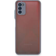 Mey İthalat Galaxy Uyumlu  A03s Kılıf Montreal Silikon Kapak - Gri Beyaz